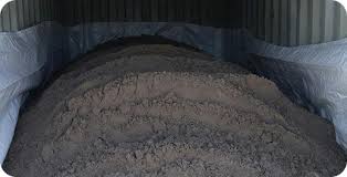 Container liner filled with loose bulk material